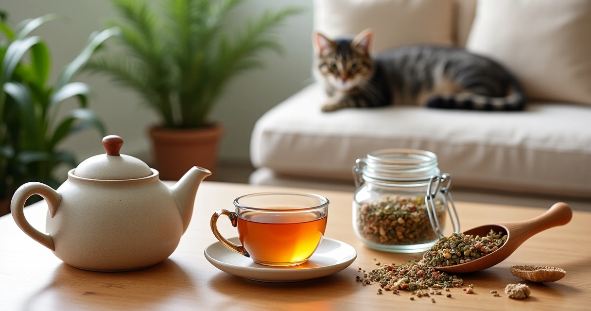 Herbal Teas for Cats: Gentle Remedies for Winter Stress